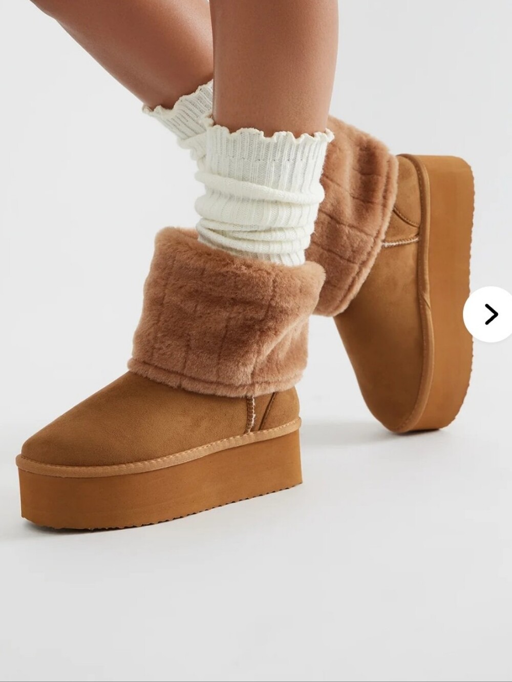 Platform Booties - Camel